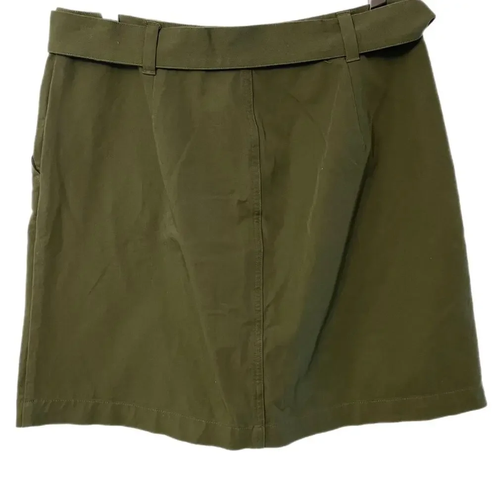 Brooks Brothers Red Fleece Khaki A line Skirt Sz 8